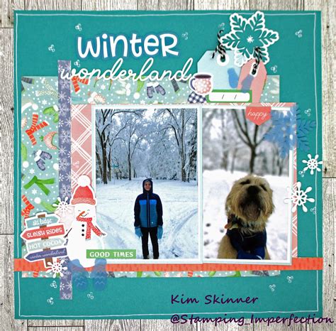 Seas & Greetings Snow Day Scrapbook Layout + Video and Free Layout ...