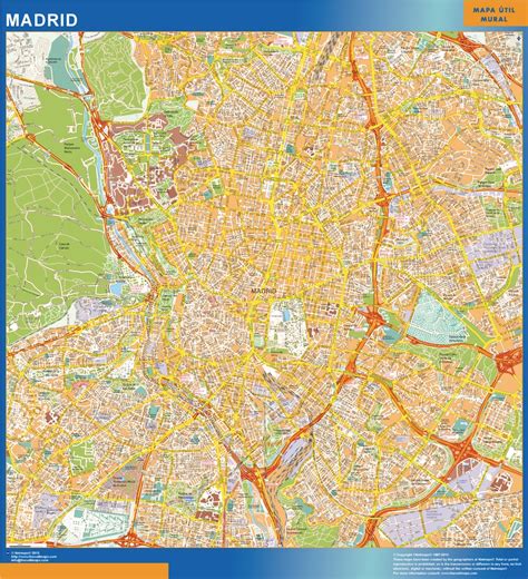 Map of Madrid Spain | Wall maps