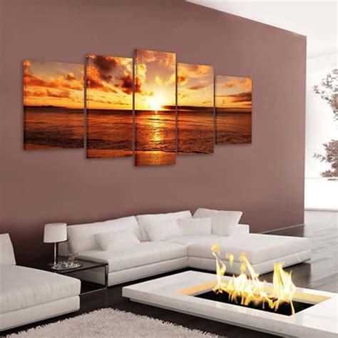 The Horizon – Nature 5 Panel Canvas Art Wall Decor – Canvas Storm