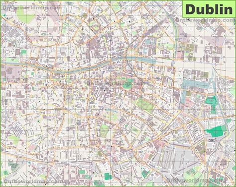 Large Detailed Map Of Dublin - Dublin City Map Printable - Printable Maps