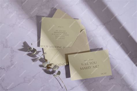 Premium PSD | Wedding set mockup design