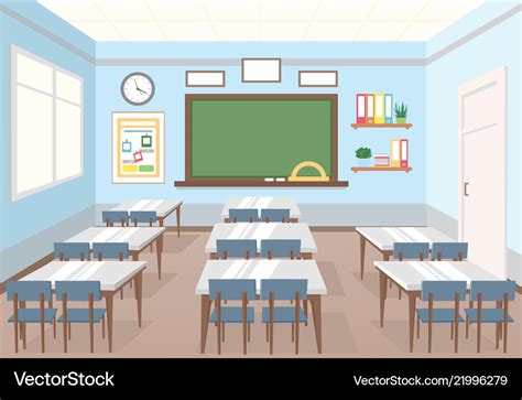 Classroom in school empty Royalty Free Vector Image