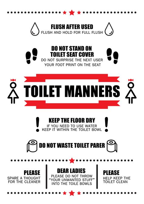 Printable Toilet Etiquette - Printable Word Searches