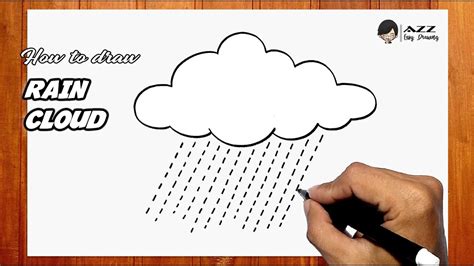 How to draw Rain Cloud step by step