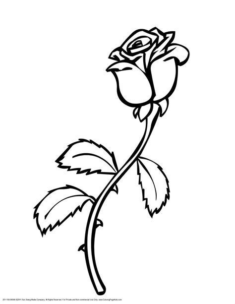 Simple Rose Line Drawing at GetDrawings | Free download