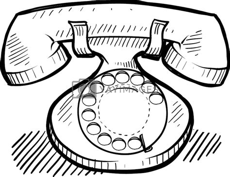 Rotary telephone sketch by lhfgraphics Vectors & Illustrations with ...