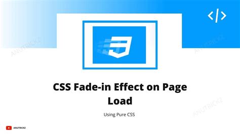 How to Create CSS Fade in Effect on Page Load – Using css | CSS ...