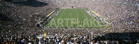 "Aerial view of a football stadium, Notre Dame Stadium, Notre Dame ...