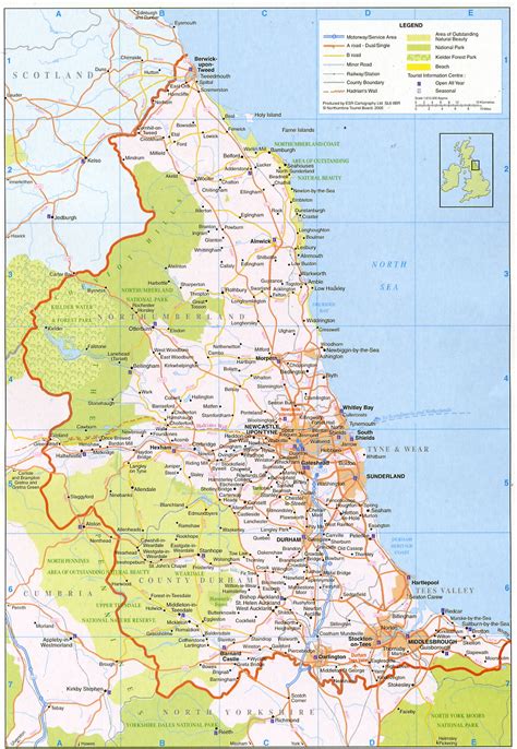 Map Of North East England - United States Map States District