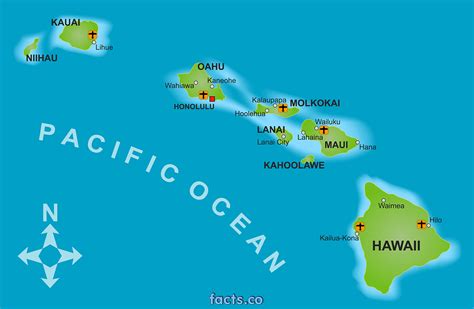 Map Of The Hawaiian Islands - Blank Map Of The United States