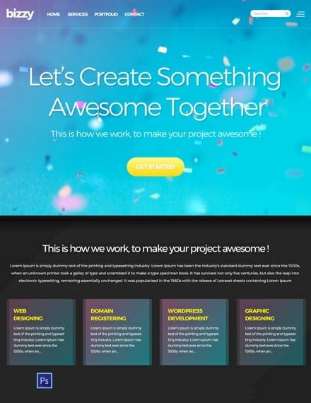 Web Development Website Template - PSD