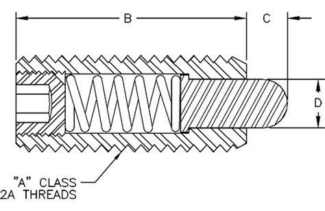 Metric Spring Plungers : Apex Fasteners