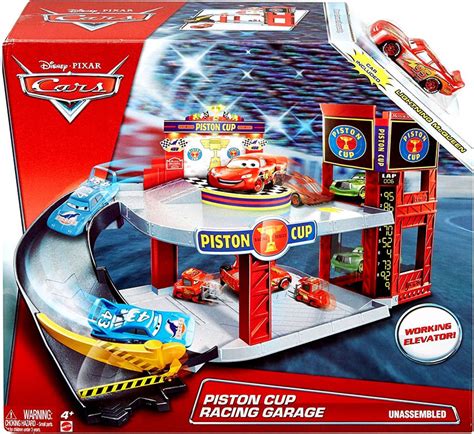 Disney Pixar Cars Piston Cup Racing Garage Playset Mattel Toys - ToyWiz