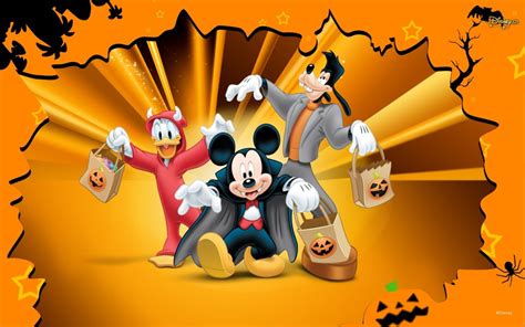 Online crop | Donald Duck, Minnie Mouse, and Goofy poster, Halloween ...