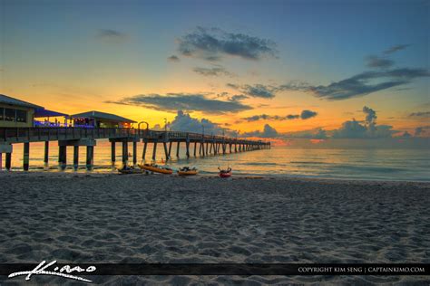 Dania Beach Pier Kayak Fishing along Beach | Royal Stock Photo