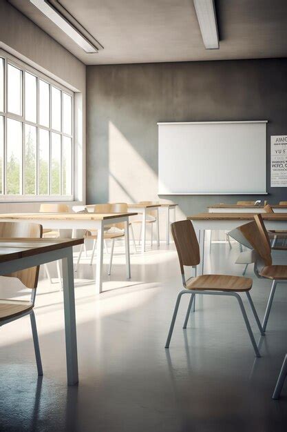 Premium AI Image | Photo of empty classroom background