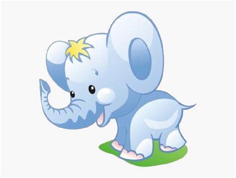 Baby Elephant Cartoon Clipart - Baby Blue Elephant Clipart, HD Png ...