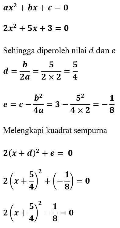 Melengkapi Kuadrat Sempurna, Solusi Akar, dan Contoh Soal - Advernesia