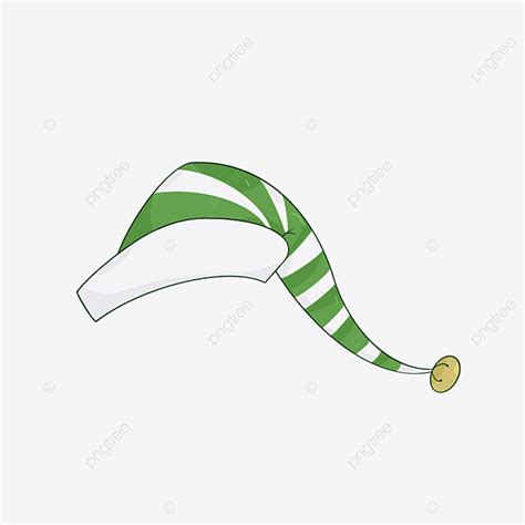 Elf Hat Hd Transparent, White And Green Elf Hat Clip Art, Clipart ...