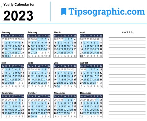 I just downloaded a simple free 2023 Yearly Calendar for Excel from ...