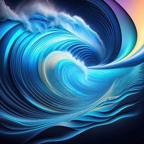 Premium AI Image | Abstract Water Waves Background