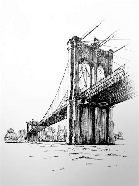 Drawings Of The Brooklyn Bridge