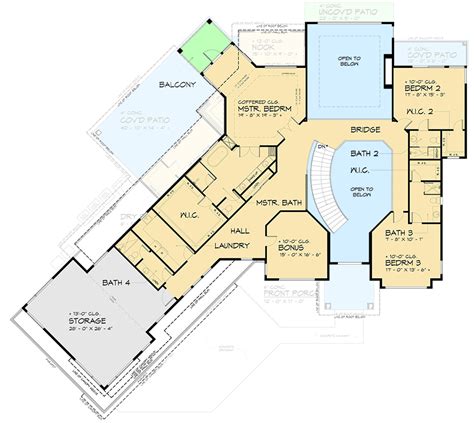 4 Bed Luxury Modern House Plan with Angled 4-Car Garage - 6589 Sq Ft ...