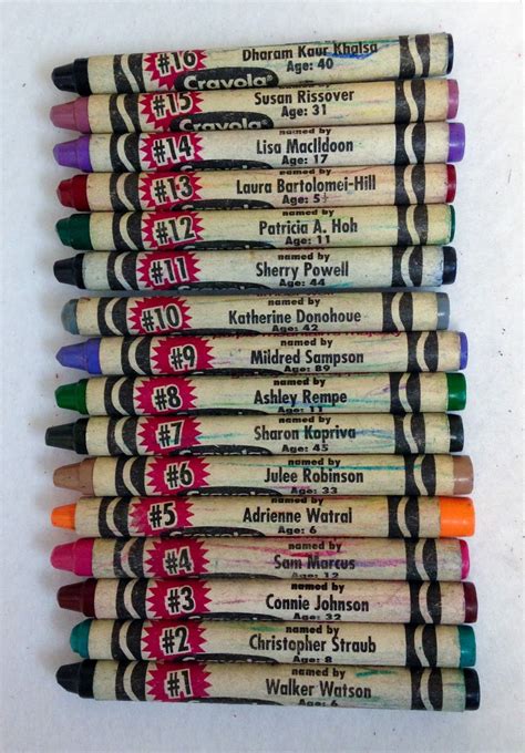 Names Of Crayon Colors