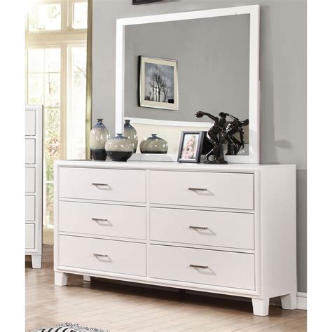 Hokku Designs Nina 6 Drawer Dresser with Mirror & Reviews | Wayfair