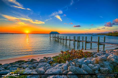 Stuart Florida Sunset at Waterway Pier | HDR Photography by Captain Kimo