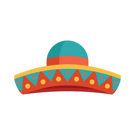 Sombrero hat icon flat isolated vector 15064179 Vector Art at Vecteezy