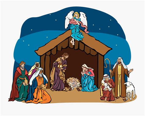 Nativity Scene Clipart - Cartoon , Free Transparent Clipart - ClipartKey