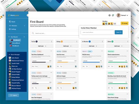 Project Management DashBoard Design by Spencer Tyson on Dribbble