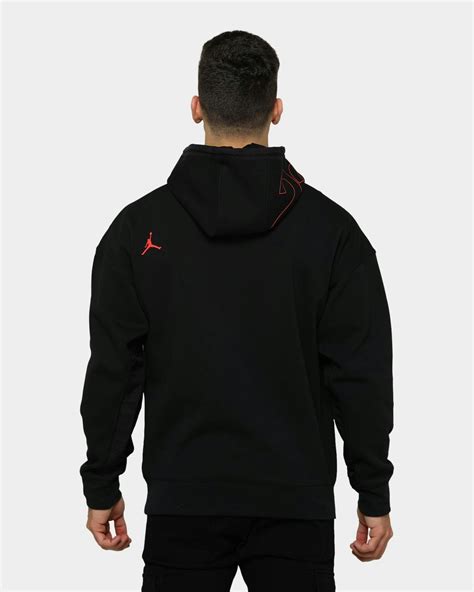 Jordan 23 Engineered Hoodie Black/Red | Culture Kings