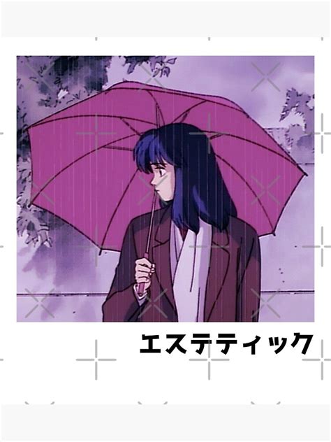 "Rainy Day | Retro Anime Aesthetic" Poster for Sale by PopUpShirt ...