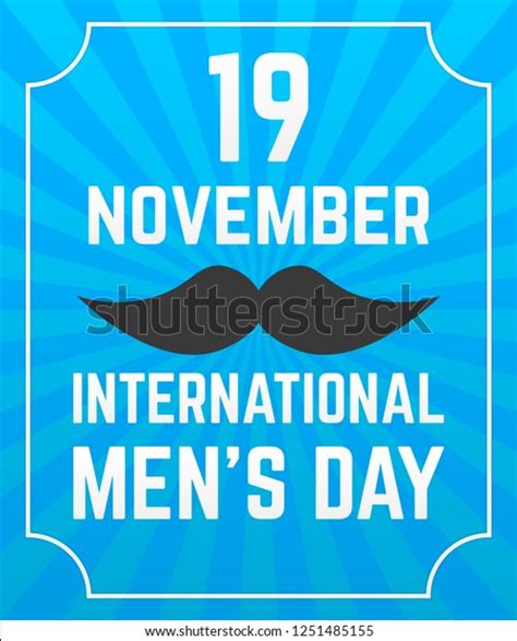 International Men S Day Poster Black Stock Illustration 1251485155