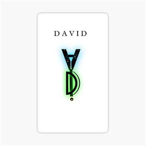 "David name logo" Sticker for Sale by Supriyart | Redbubble