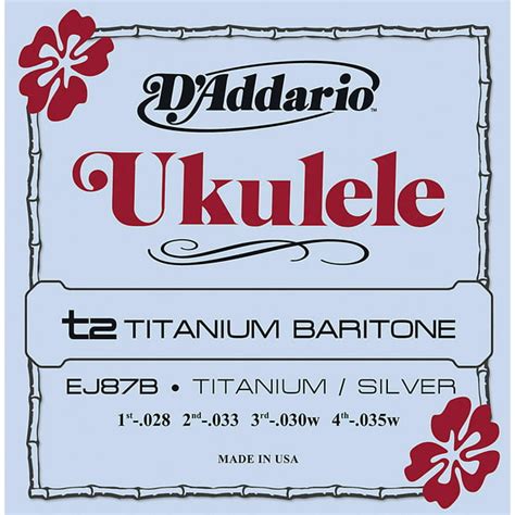 D'Addario EJ87B Titanium Ukulele Strings, Baritone - Walmart.com ...