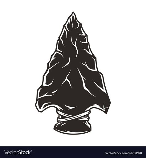 Native american flint arrowhead vintage concept Vector Image