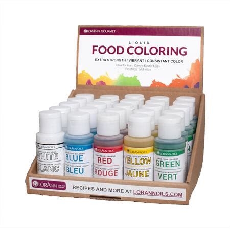 LIQUID FOOD COLOR DISPLAY, PRIMARY COLORS