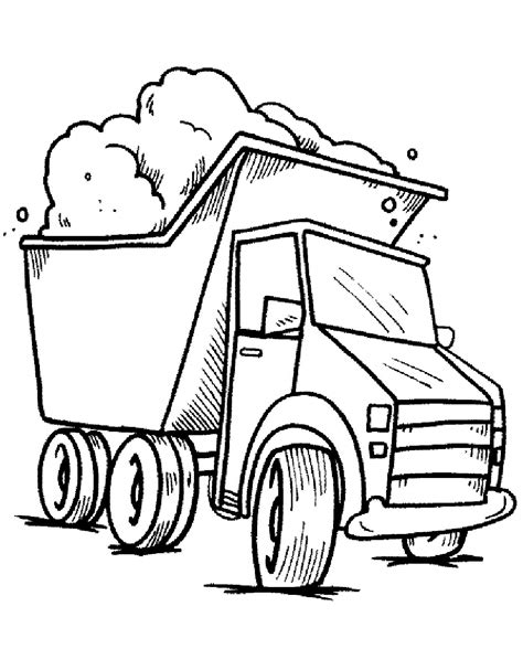 Dump Truck Basic Drawing coloring page - Download, Print or Color ...