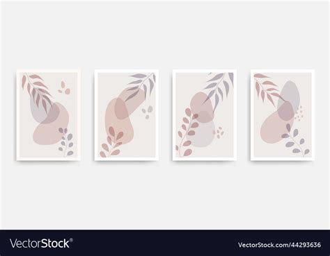 Home decor wall art print set abstract art Vector Image