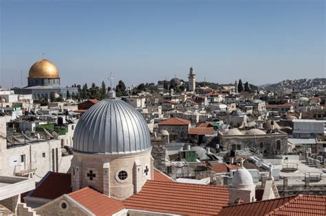 Aerial View of Jerusalem, Israel, with a Beautiful Panorama of the Old ...