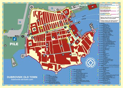 Dubrovnik Old Town map - Dubrovnik Old Town map will guide you trough ...