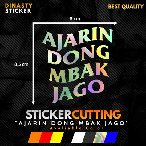 Jual Sticker Stiker Cutting Viral Ajarin Dong Mbak Jago Sticker