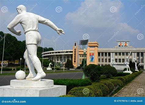 Kim Il-sung Stadium, Pyongyang, North-Korea Editorial Photo - Image of ...