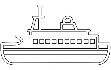 cargo ship line vector illustration,Military ship outline vector ...