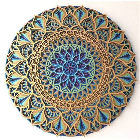 3D Wooden Mandala Wall Decor Peacock Color Mandala Wall - Etsy Australia