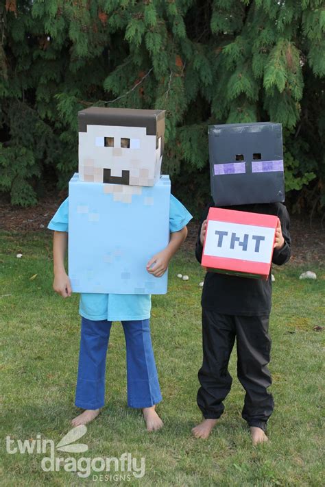 DIY Minecraft Steve and Enderman Costumes » Homemade Heather