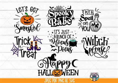 Halloween SVG Bundle Funny Halloween Svg Pumpkin Face Svg - Etsy